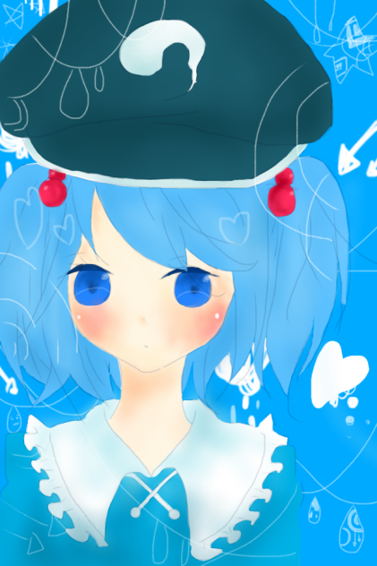 帽子浮かんでるみたいな、にとり