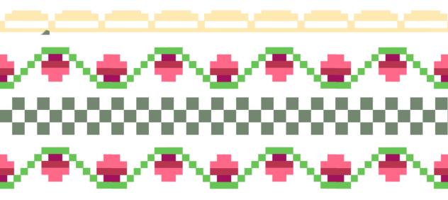 Traditional Cross stitch border