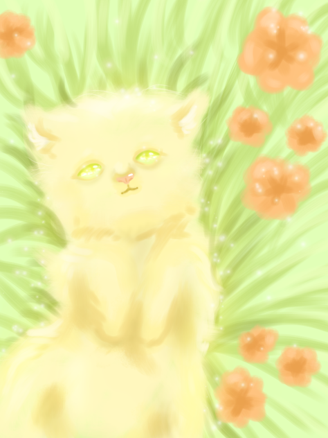 Flower Kitty Art
