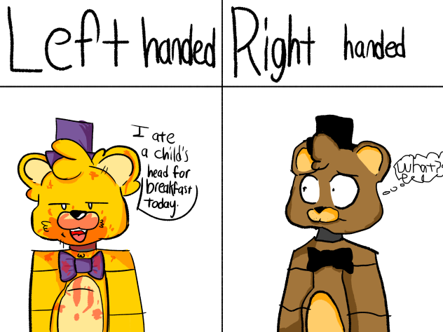 Left handed right handed art challenge
