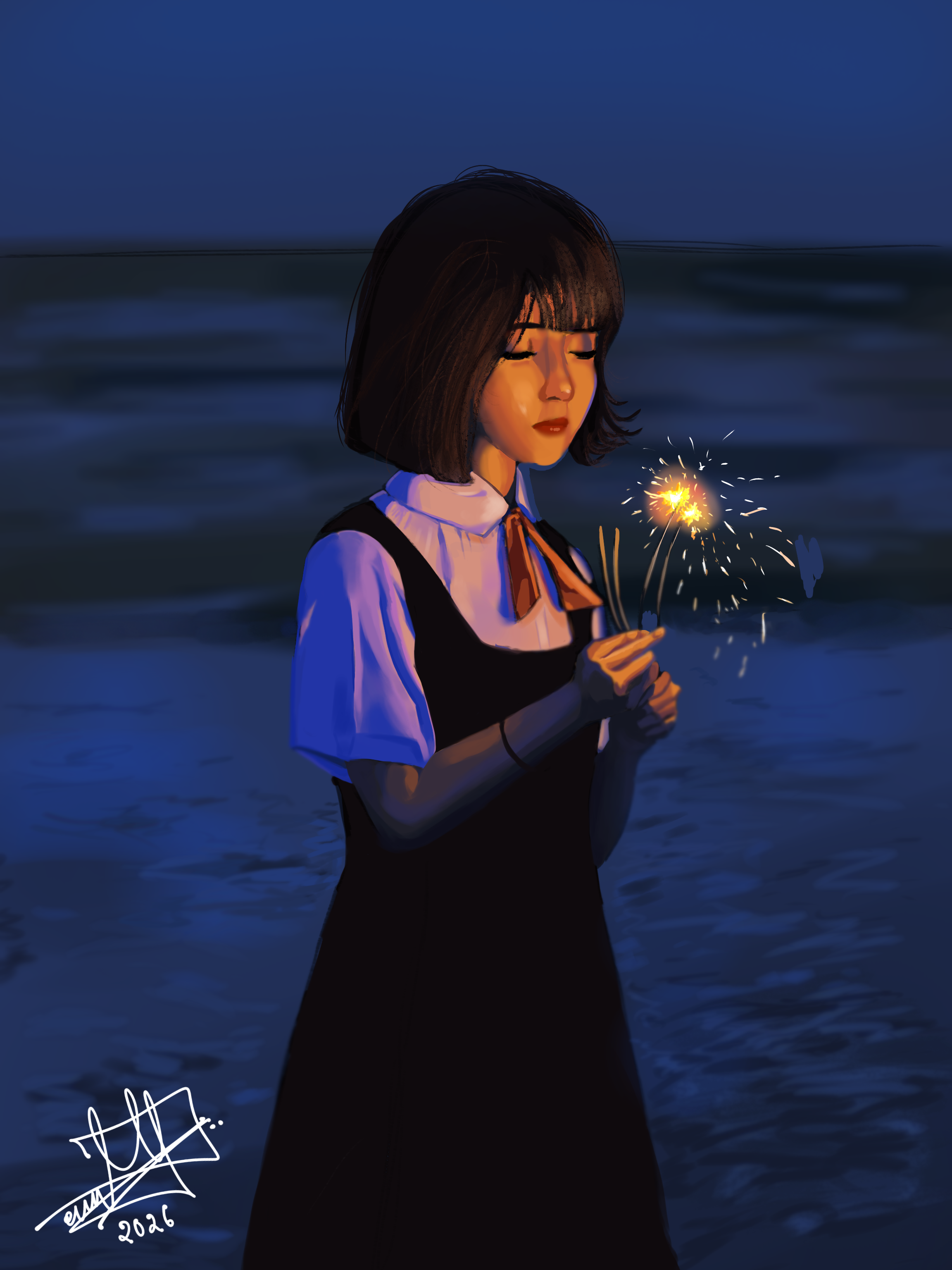 A sparkly night - ibisPaint