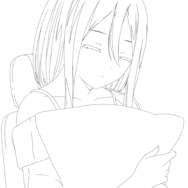 すやぁ線画