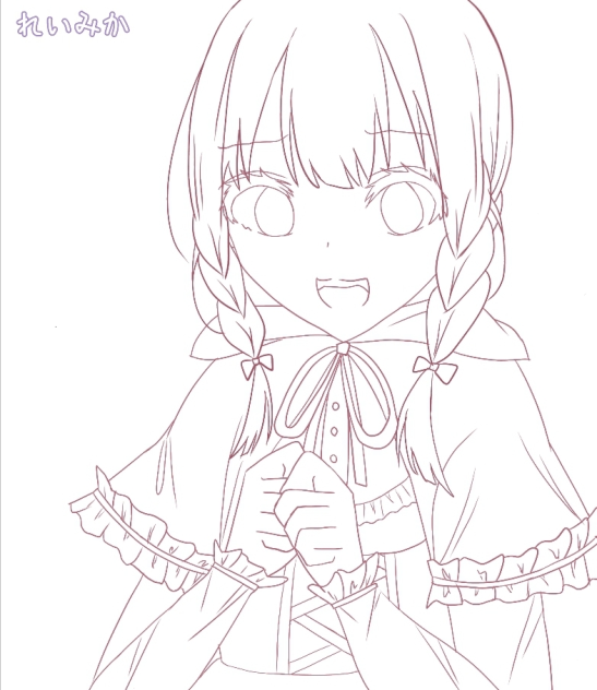 不思議な花（線画）