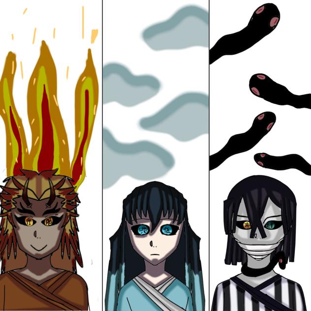 rengoku, muichiro and iguro demon