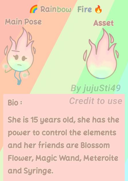•My new OC Rainbow Fire!•
