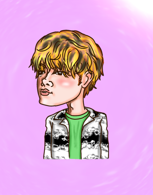 似顔絵 秋山黄色（顔出し）