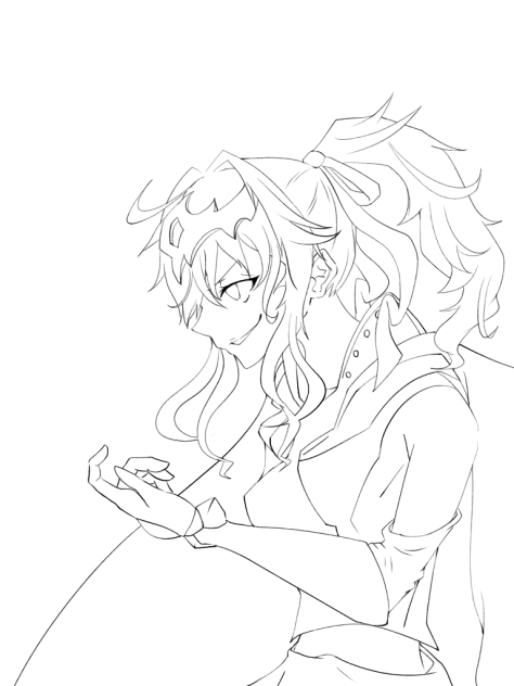 ｢剣などいらぬ。｣ 線画