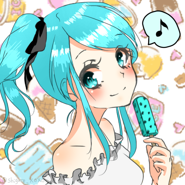 線画塗らさせていただきました🍦 ♡