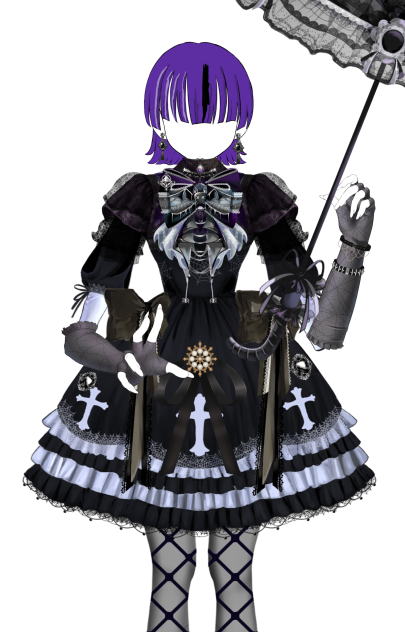 Random gothic outfit with gothic stuff