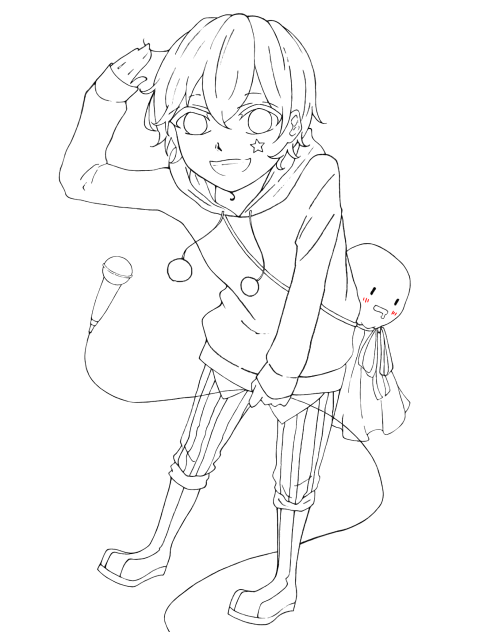 まふまふさん 線画 プラスティック