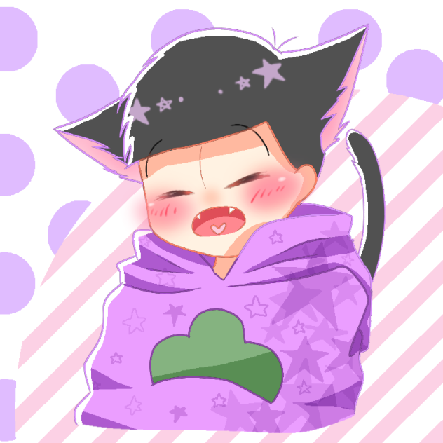 「にゃー！」おそ松さんの一松描きました