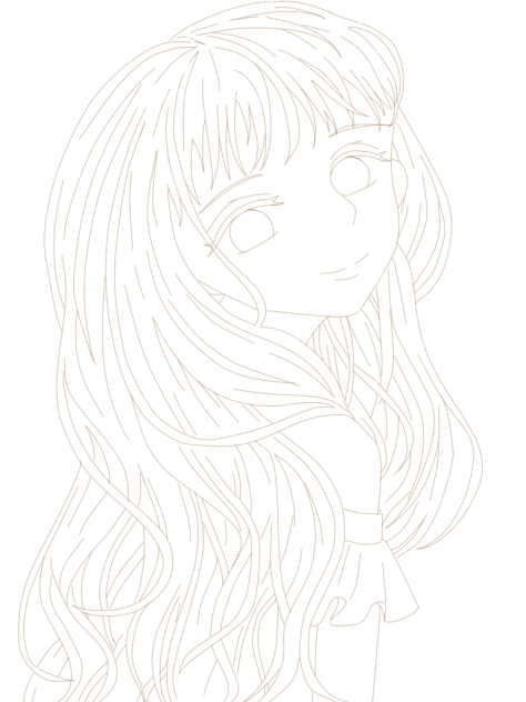 女の子 線画