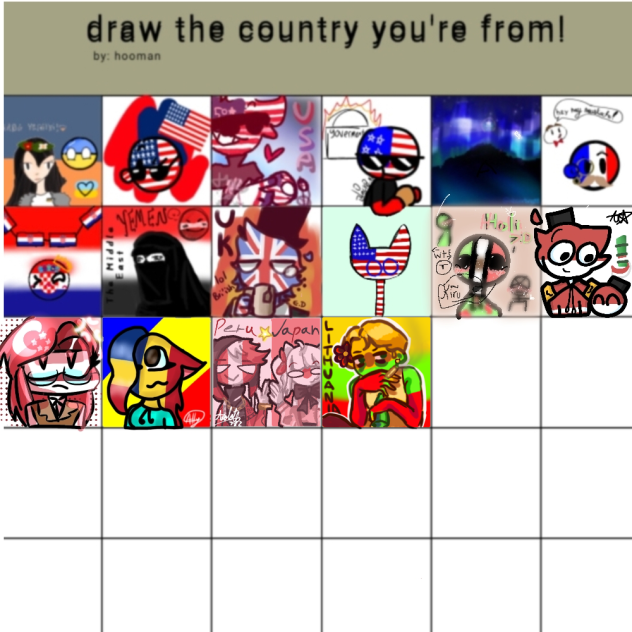 Draw the country you’re from!