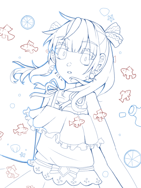 夏の思い出ぬりえ - ibisPaint