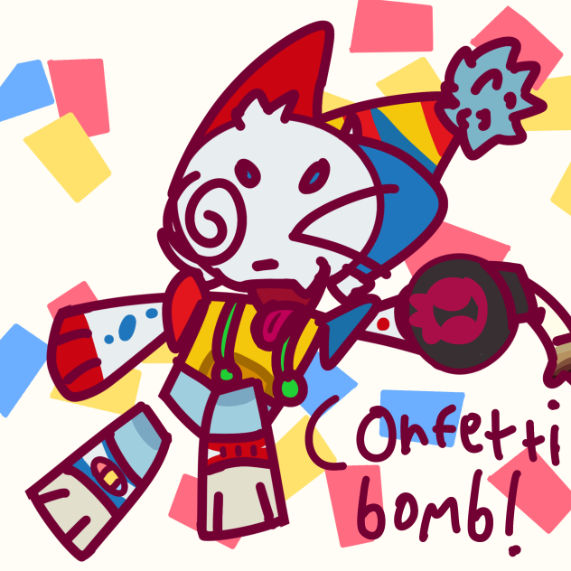 Confetti bomb concept