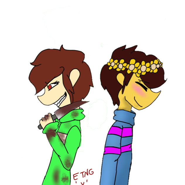 [Undertale] Speedpaint- Frisk and Chara - ibisPaint