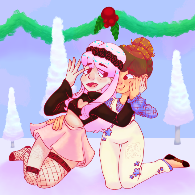 Mistletoe Christmas Kiss (DollxBluebell)