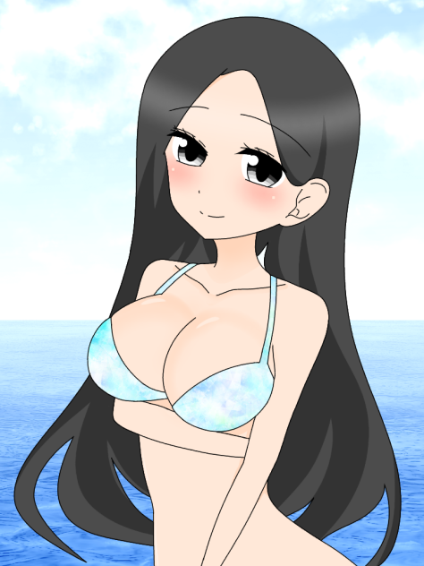 水着のお姉さん Ibispaint