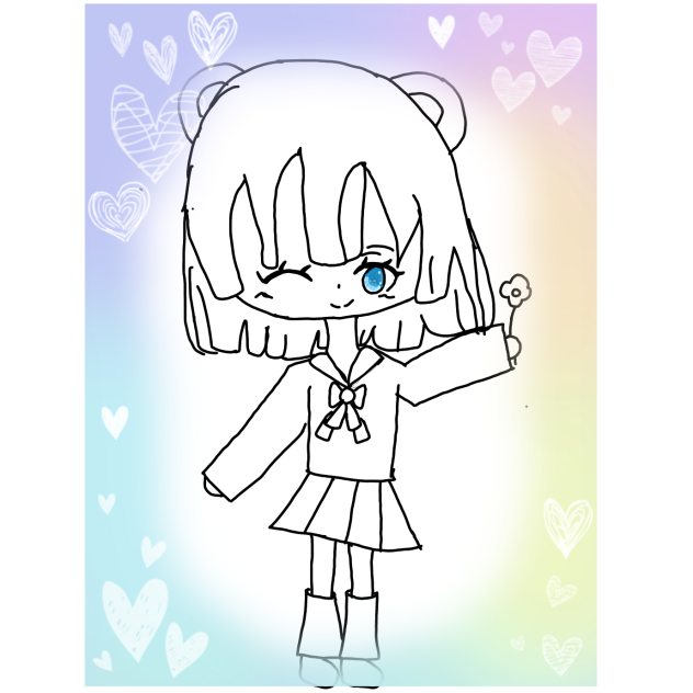 Shimmy chibi line art