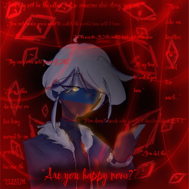 『”Are you happy now❓”』