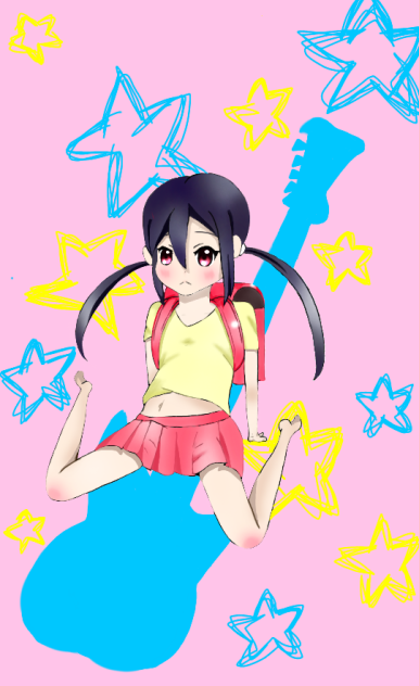 勝手に描いてみた。あずにゃん小学生var - ibisPaint