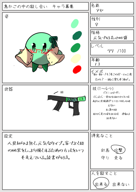鳥かごの中の殺し合い