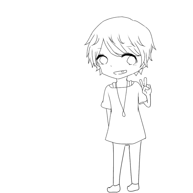 【線画】男の子？