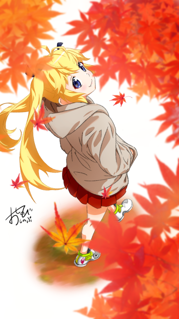 秋の散歩　　グリザイア　みちる