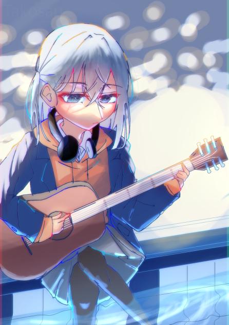 #白髪にヘッドホンで碧眼は神リレー