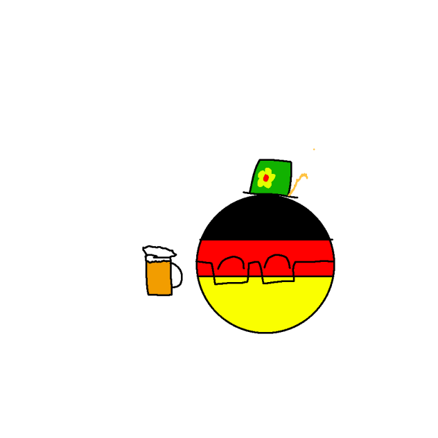 germany with his new hat and beer