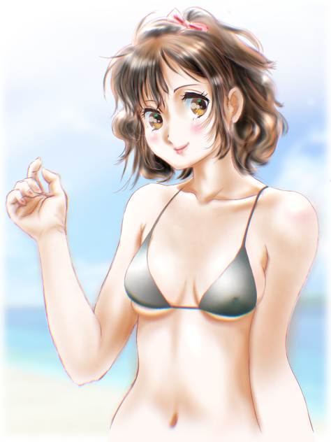 at the End of Vacation❤️ -黒ビキニVer.-