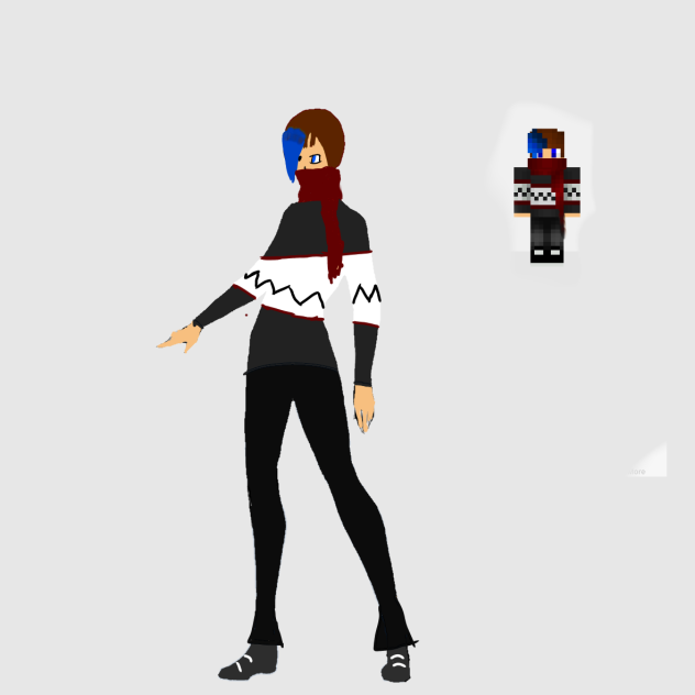 minecraft boy winter character by WOLFIE - ibisPaint