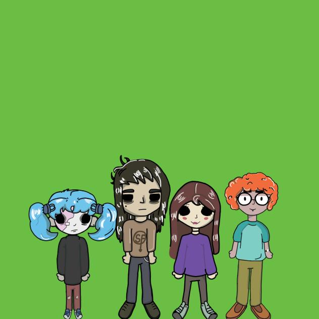 Sally face fanart (Sal,Larry,ash,Todd)