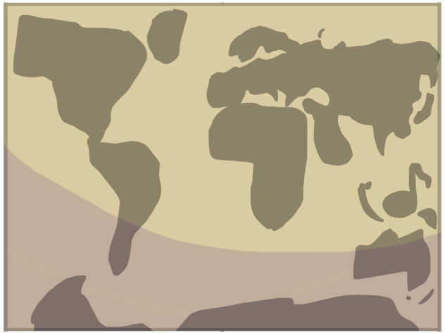 Hand drawn world map