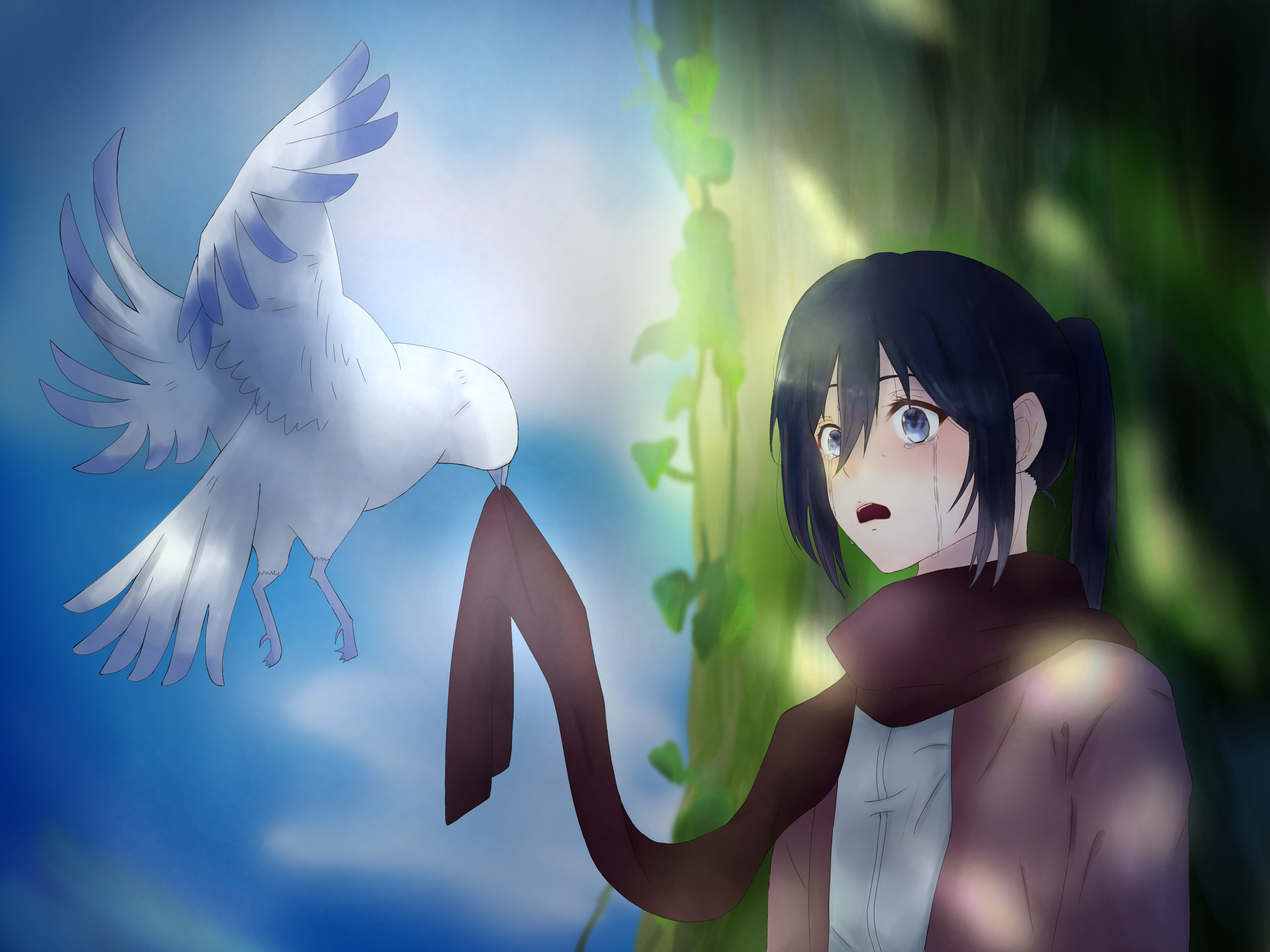 エレン、マフラーを巻いてくれてありがとう - ibisPaint