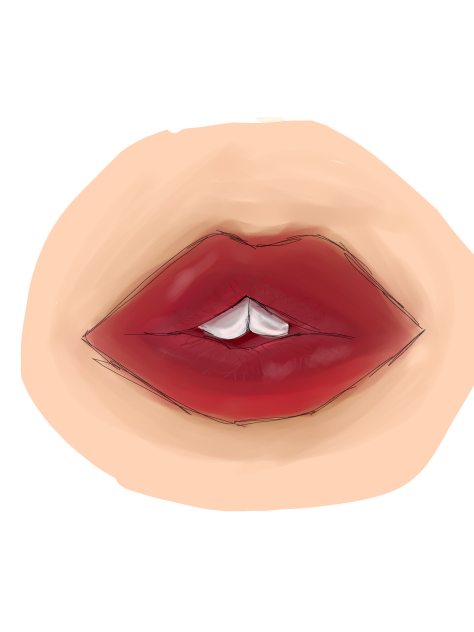 lips (first realistic drawing)