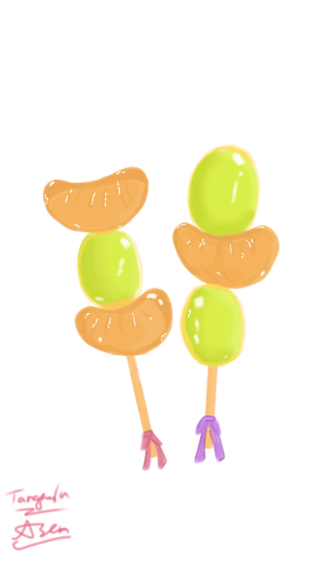 Grape n orange tanghulu