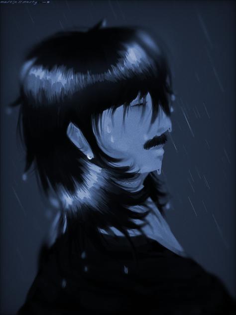 'Beneath the rainclouds'
