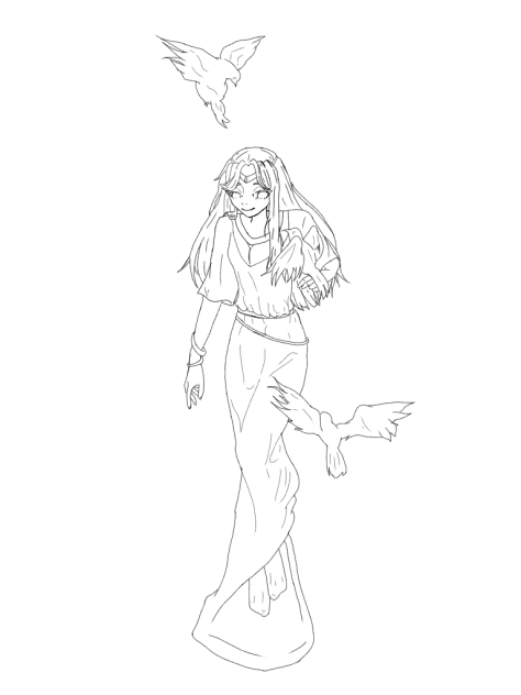天使（線画）