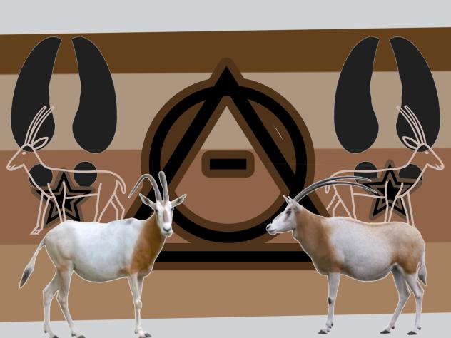 Skimitar-Horned Oryx therian flag