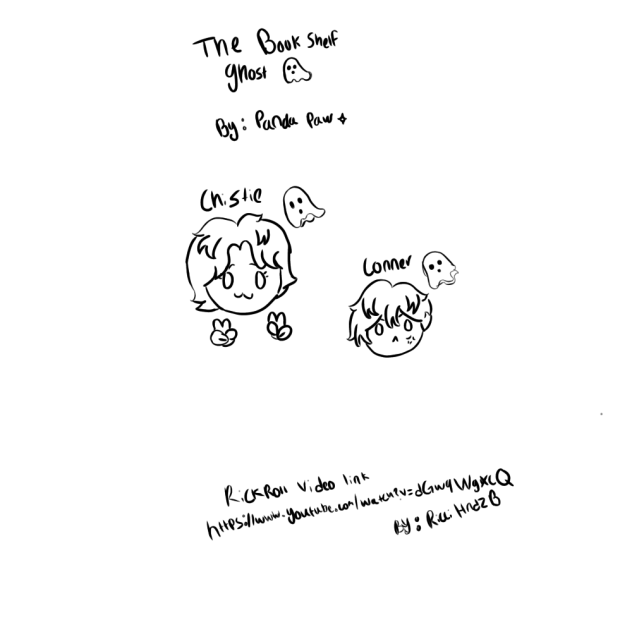 Bookshelf ghost fan art
