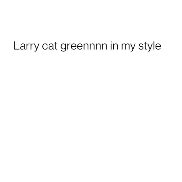 Larry cat greennnn in my style
