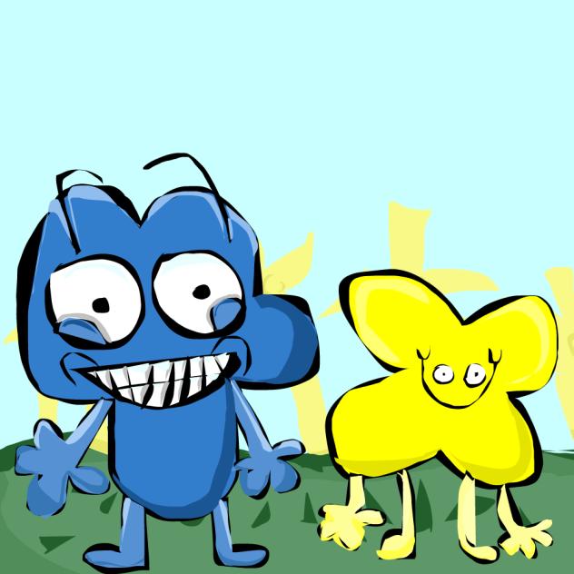 Bfdi Four and X in Lasso Paint