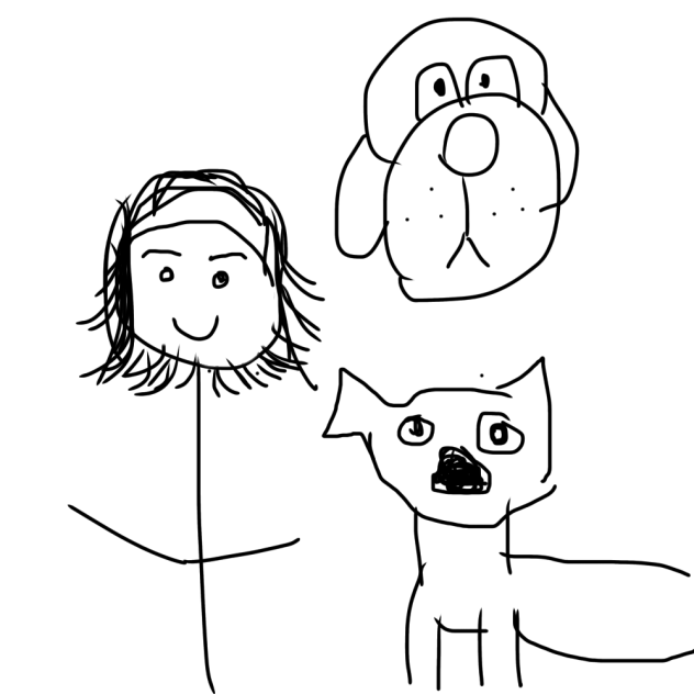 Peanut and chonky dog