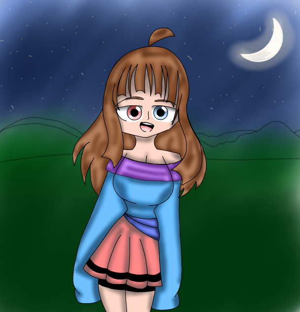 Under the night sky