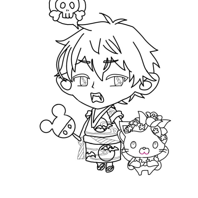 私のポケコロアバターw＊塗り絵