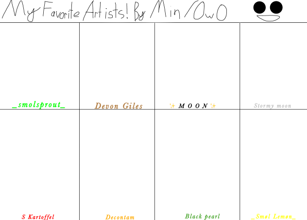 Favorite artists