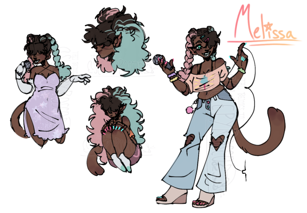 Melissa, porcelain cat girl doll