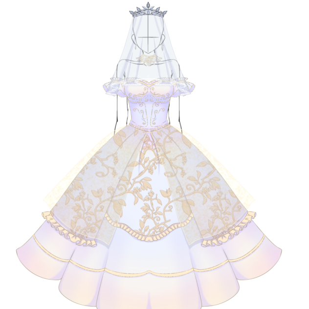 Wedding dress made by Ibispaint Mater - ibisPaint