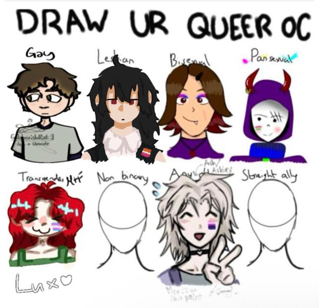 PRIDE COLLAB!! DRAW YOUR QUEER OC!!